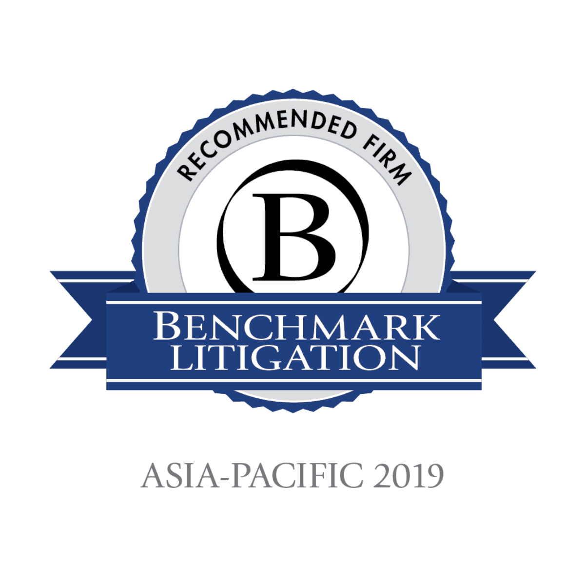 Benchmark Litigation Asia Pacific 2019 Recomended Firm
