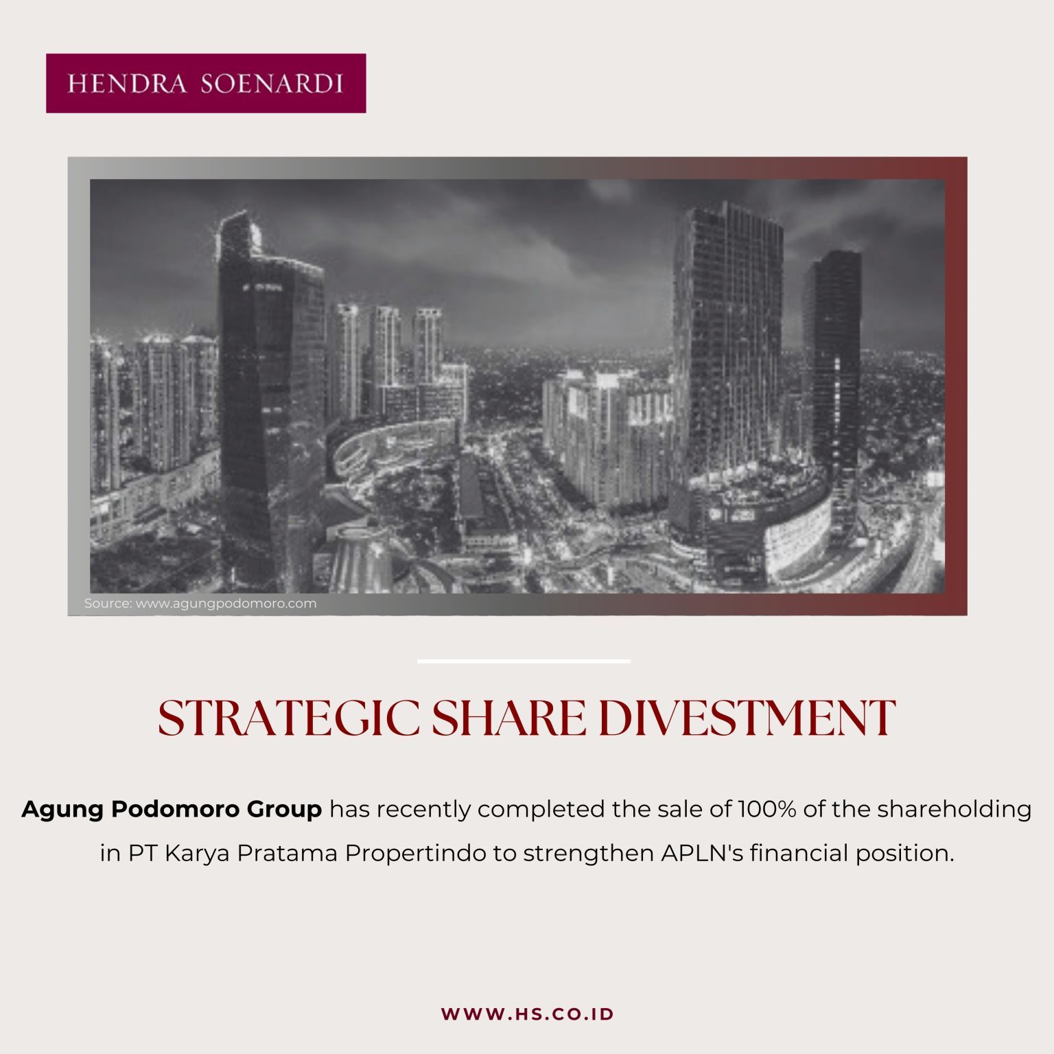 Strategic Share Divestment